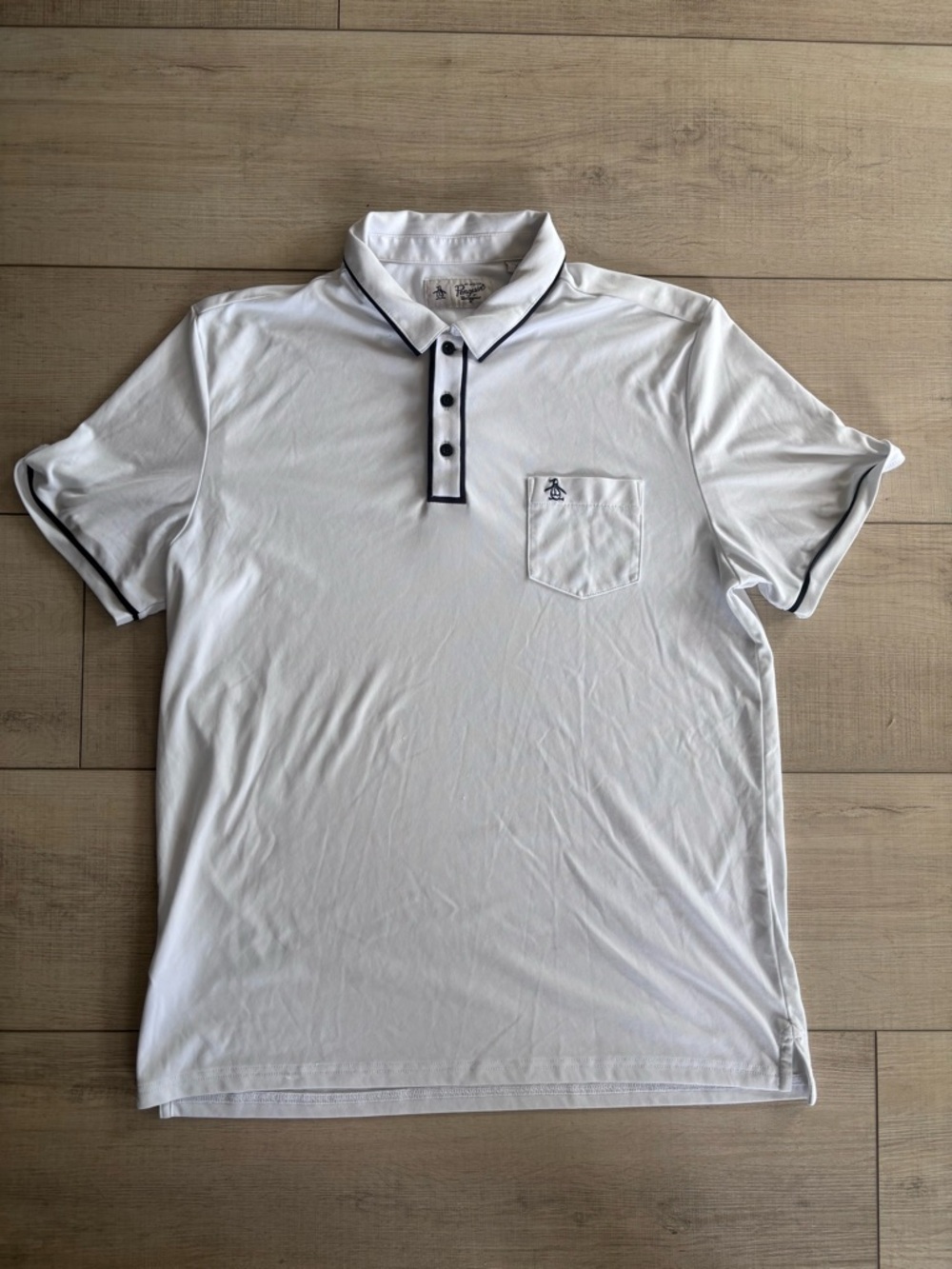 Original Penguin White Polo with Black Trim